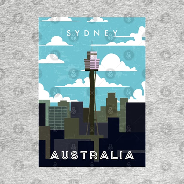 Sydney, Australia. Retro travel poster by GreekTavern